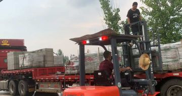 本溪 黄金麻冰裂纹，地铺石装车