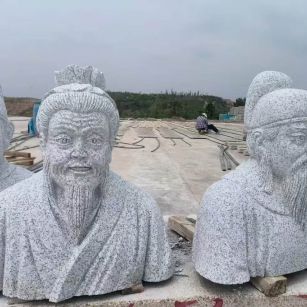 本溪 白麻花岗岩石材人物立体雕刻