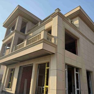 本溪 黄金麻花岗岩石材荔枝面外墙干挂效果展示