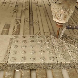 本溪 芝麻白花岗岩石材盲人石、盲道石、盲点石