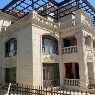 本溪 黄金麻花岗岩荔枝面别墅外墙干挂