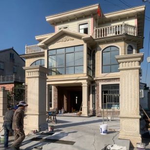 本溪 黄金麻花岗岩荔枝面别墅外墙干挂私家专属