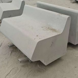 本溪 芝麻白花岗岩异形坐凳，石凳