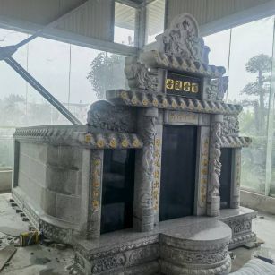 本溪 芝麻白墓碑效果展示图