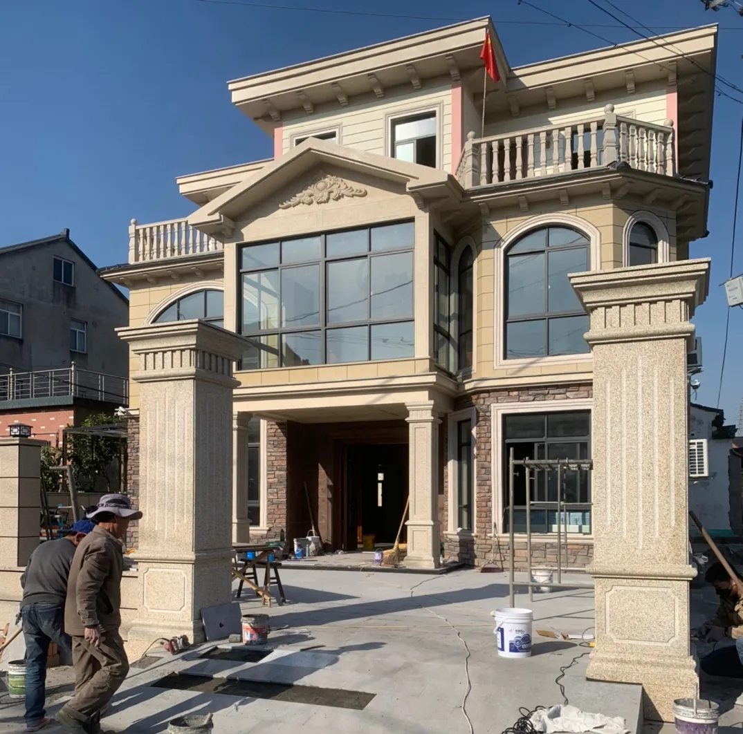 本溪 黄金麻花岗岩荔枝面别墅外墙干挂私家专属