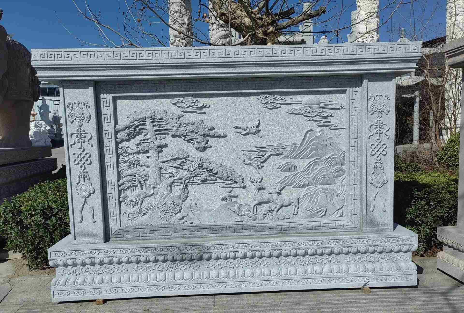 本溪 芝麻白大型照壁，屏风，影壁