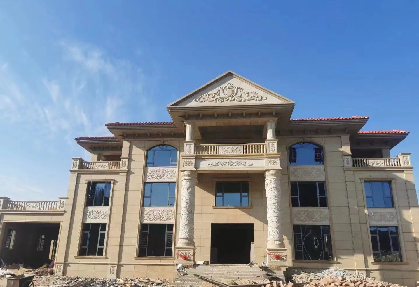 本溪 黄金麻花岗岩别墅外墙干挂