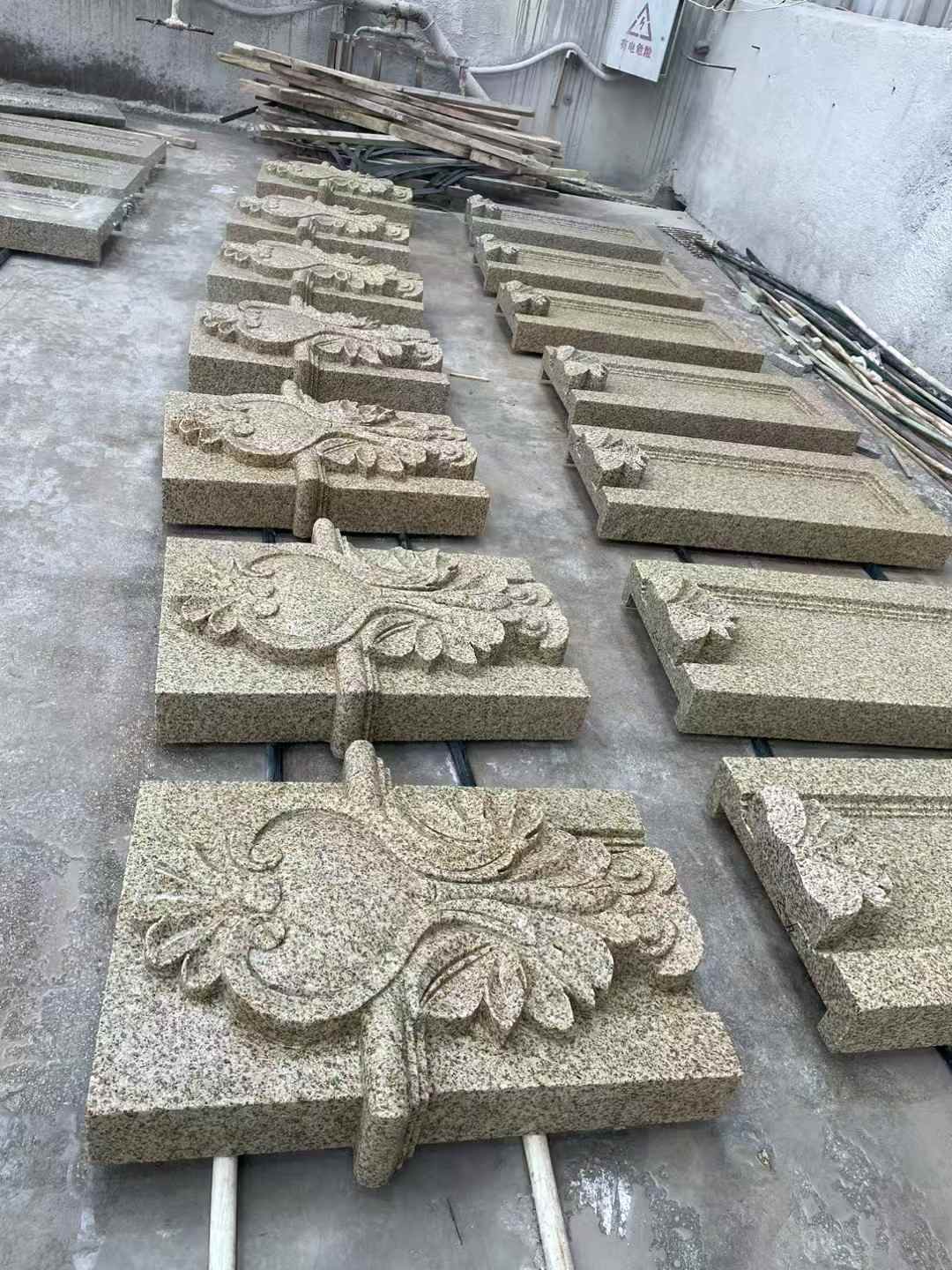 本溪 黄金麻花岗岩别墅外墙雕刻板