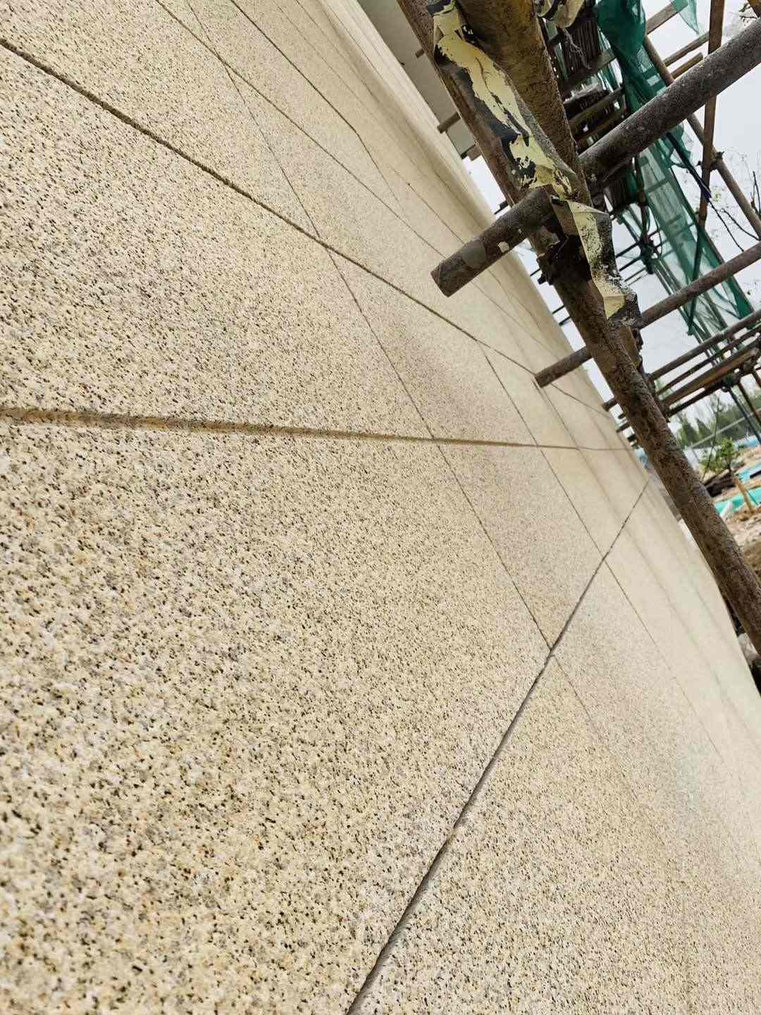 本溪 黄金麻花岗岩荔枝面外墙干挂石材效果示例